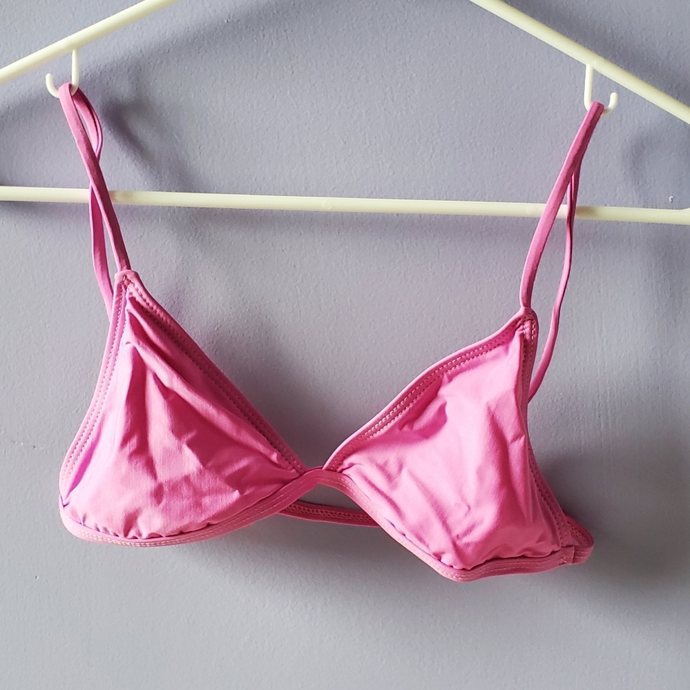 Plain Pink Bikini Top